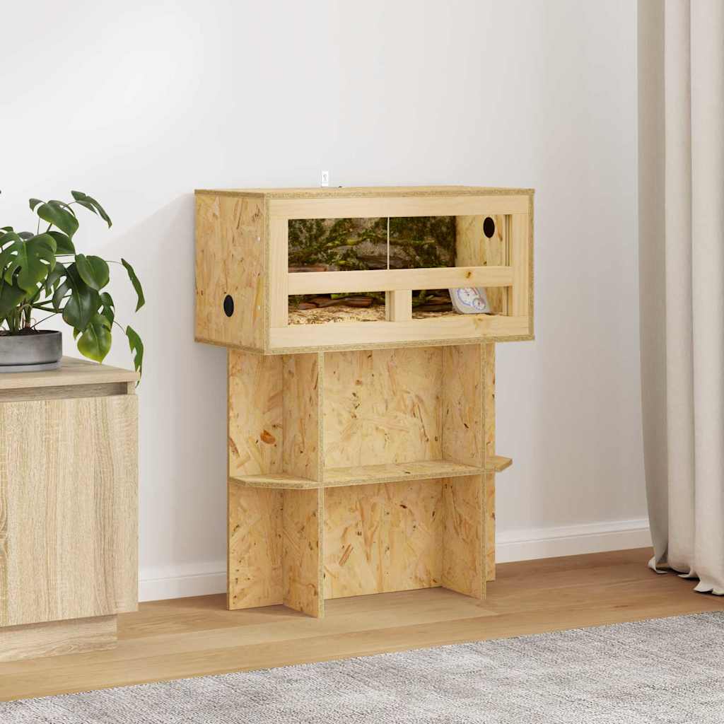 vidaXL Podstawa Terrarium z półką Brązowy 60 x 30 x 50 cm OSB