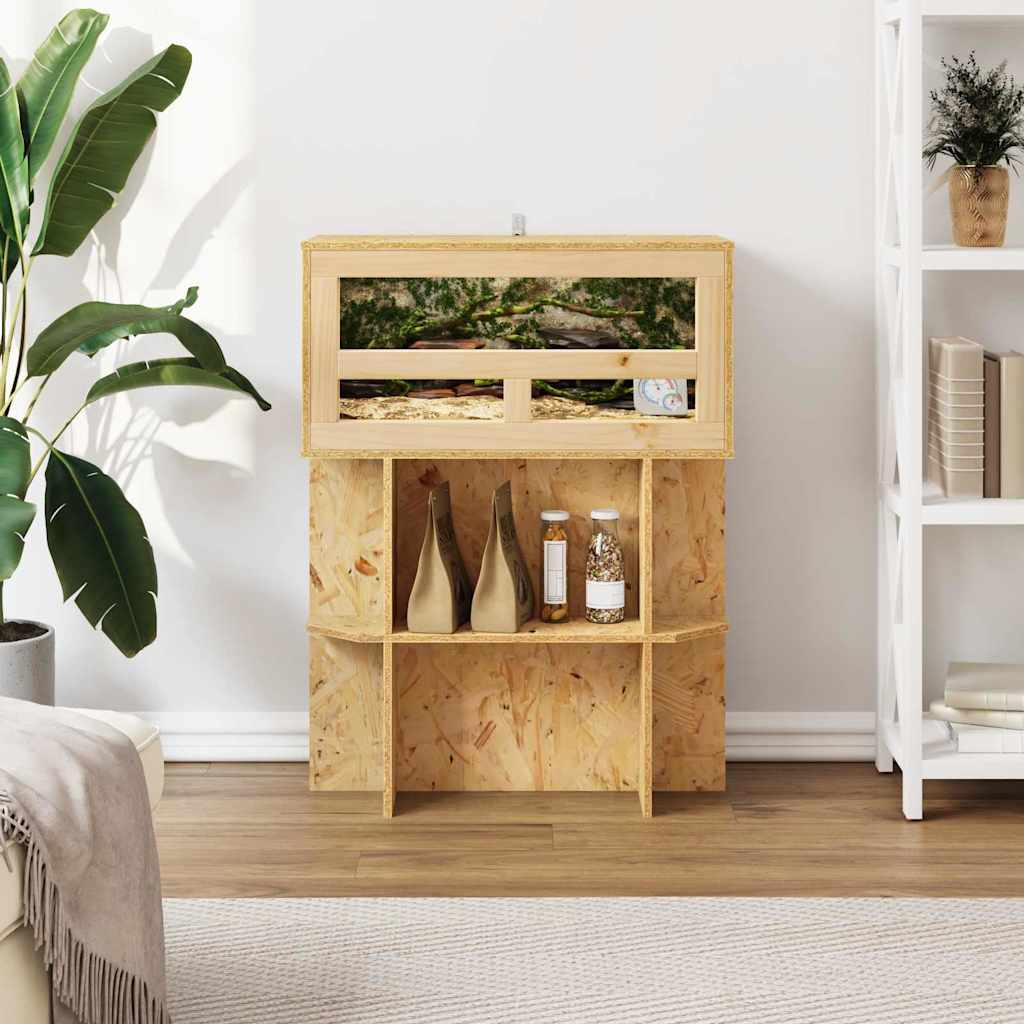 vidaXL Podstawa Terrarium z półką Brązowy 60 x 30 x 50 cm OSB