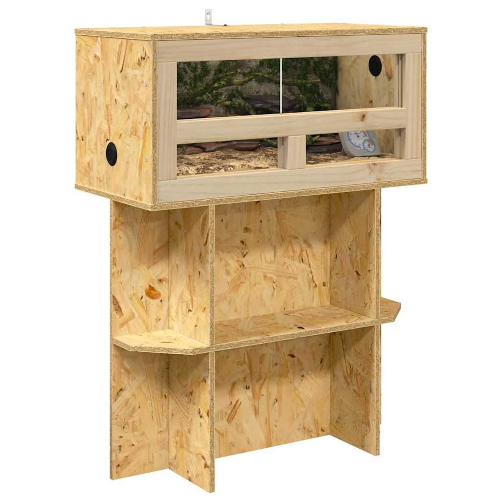 vidaXL Podstawa Terrarium z półką Brązowy 60 x 30 x 50 cm OSB