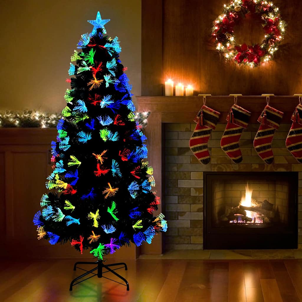 vidaXL Sztuczna choinka z 160 diodami LED Zielony 150 cm PVC