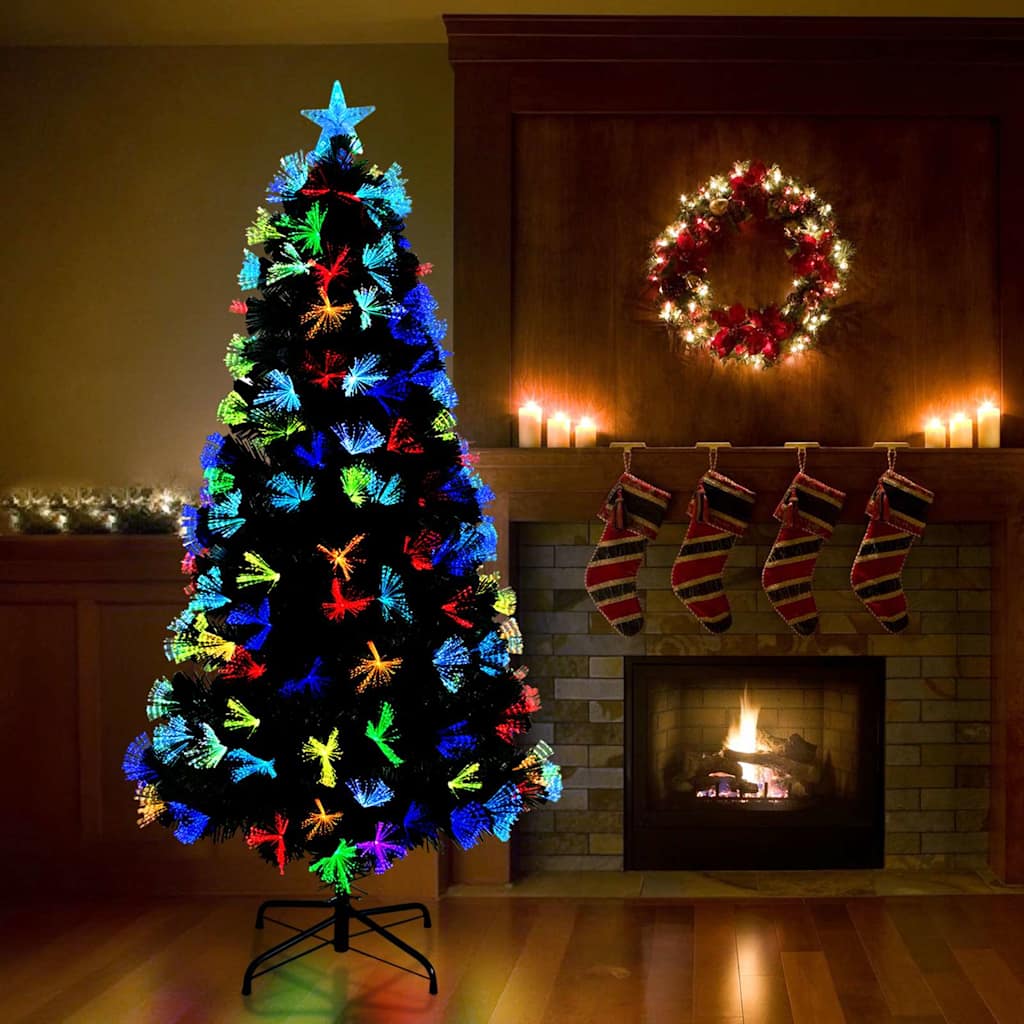 vidaXL Sztuczna choinka z 210 diodami LED Zielony 180 cm PVC