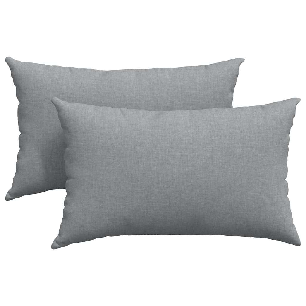 vidaXL Poduszki na sofę 2 pcs Jasnoszary 50 x 30 cm tkanina