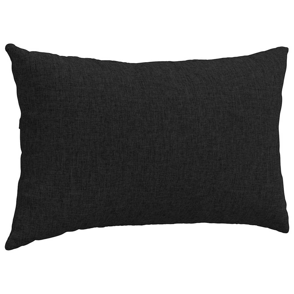 vidaXL Poduszki na sofę 2 pcs Czarny 50 x 30 cm tkanina