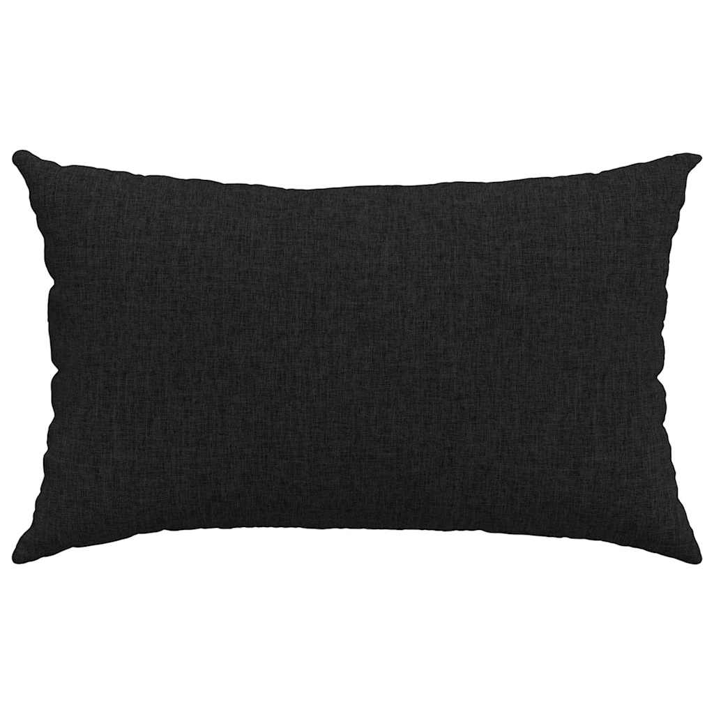 vidaXL Poduszki na sofę 2 pcs Czarny 50 x 30 cm tkanina