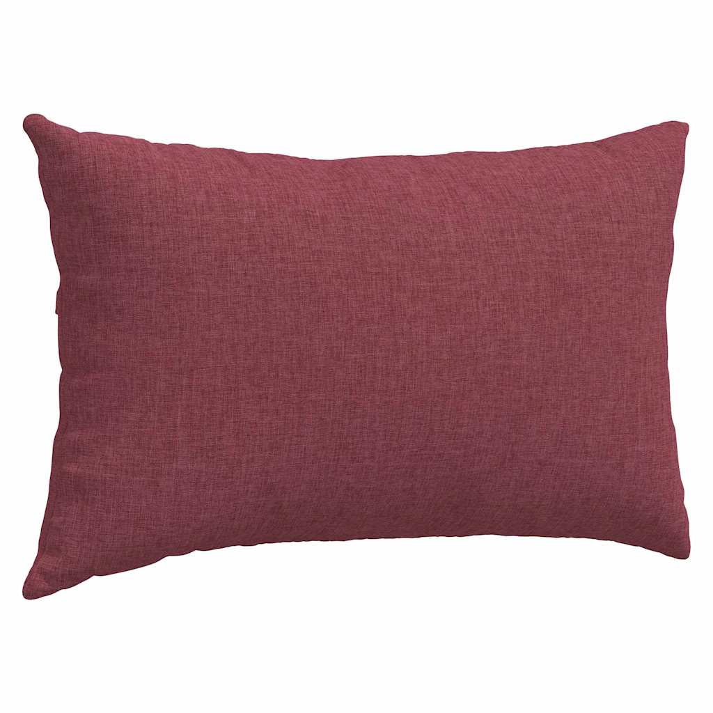 vidaXL Poduszki na sofę 2 pcs Czerwone wino 50 x 30 cm tkanina