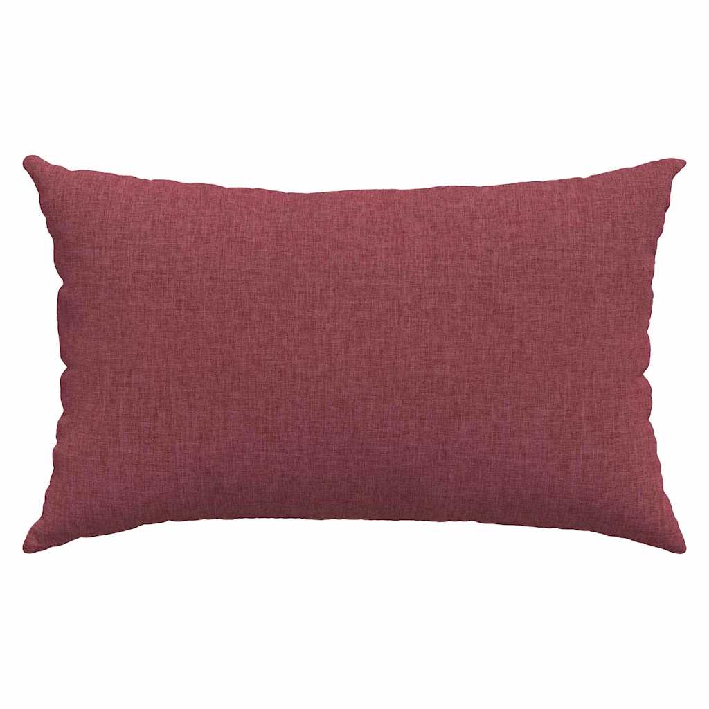 vidaXL Poduszki na sofę 2 pcs Czerwone wino 50 x 30 cm tkanina