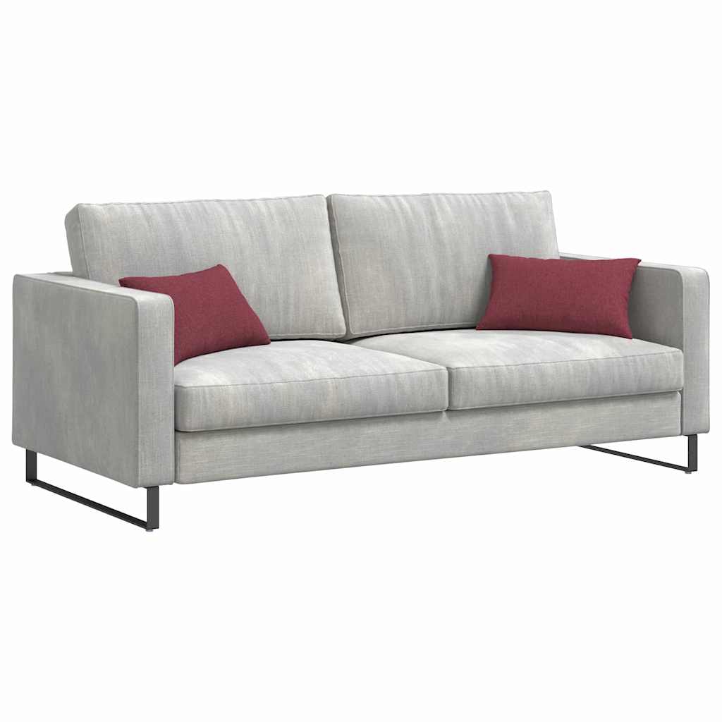 vidaXL Poduszki na sofę 2 pcs Czerwone wino 50 x 30 cm tkanina