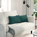 vidaXL Poduszki na sofę 2 pcs Ciemna zieleń 50 x 30 cm tkanina