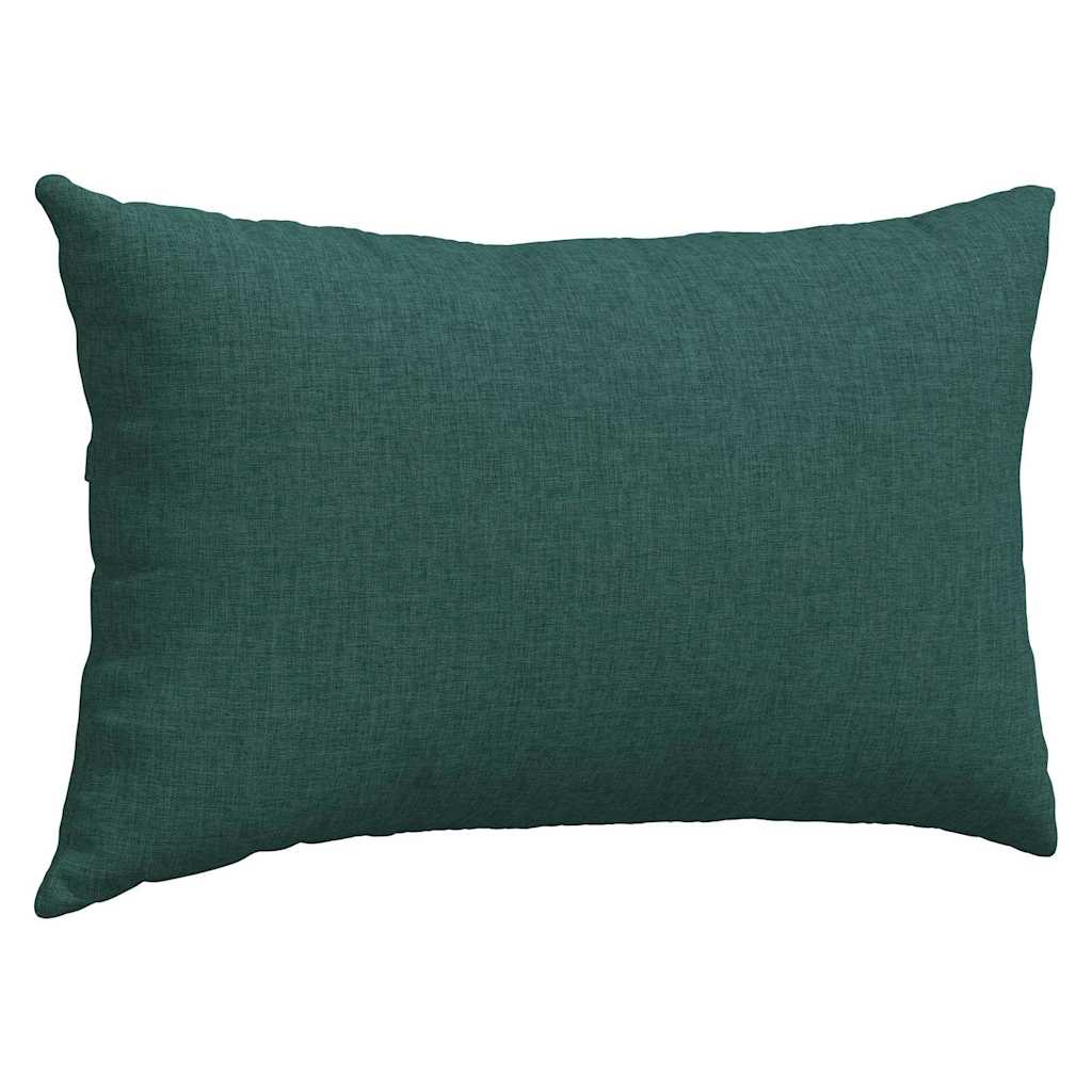 vidaXL Poduszki na sofę 2 pcs Ciemna zieleń 50 x 30 cm tkanina