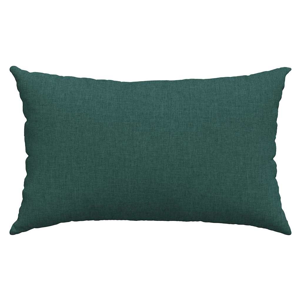 vidaXL Poduszki na sofę 2 pcs Ciemna zieleń 50 x 30 cm tkanina