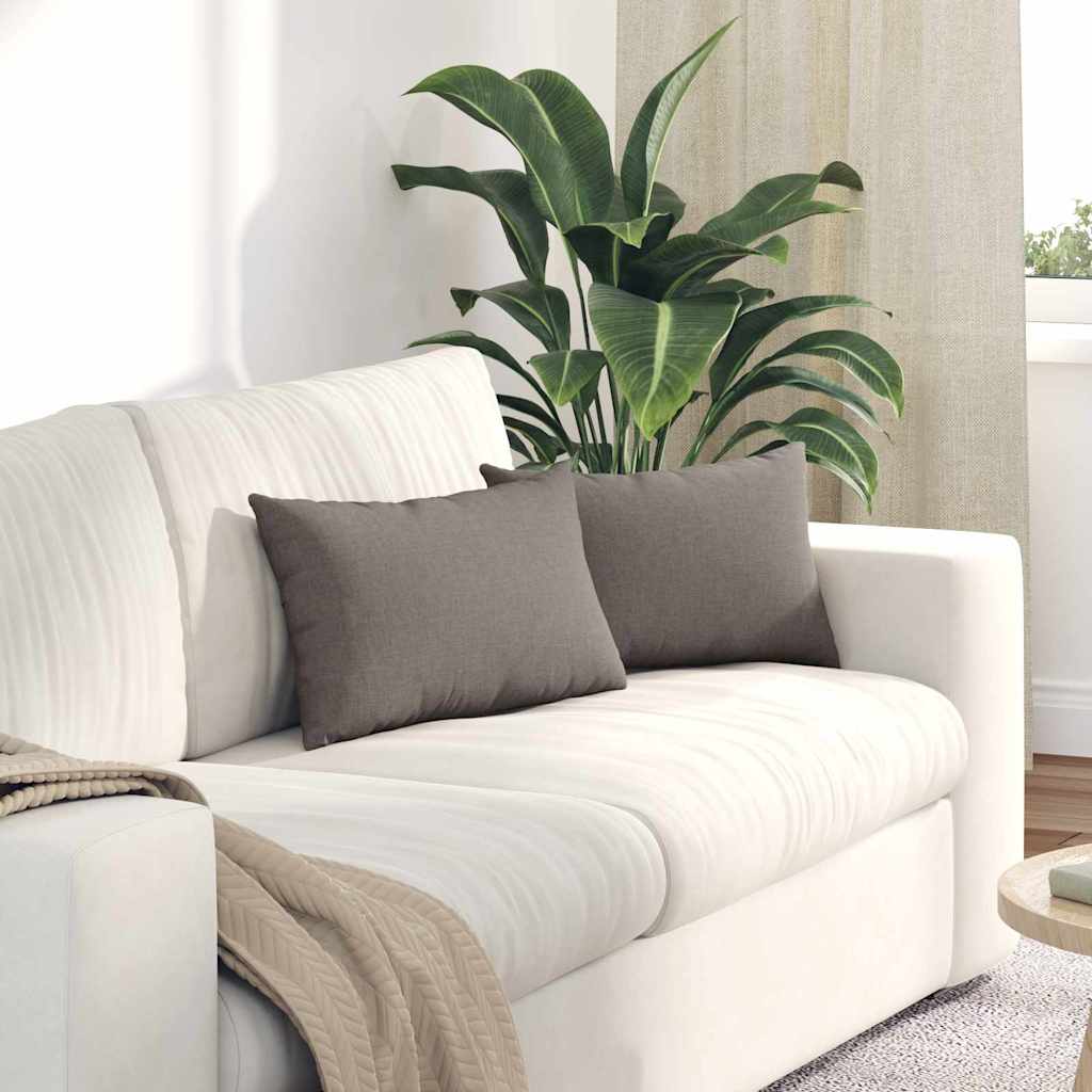 vidaXL Poduszki na sofę 2 pcs Ciemnoszary 50 x 30 cm tkanina
