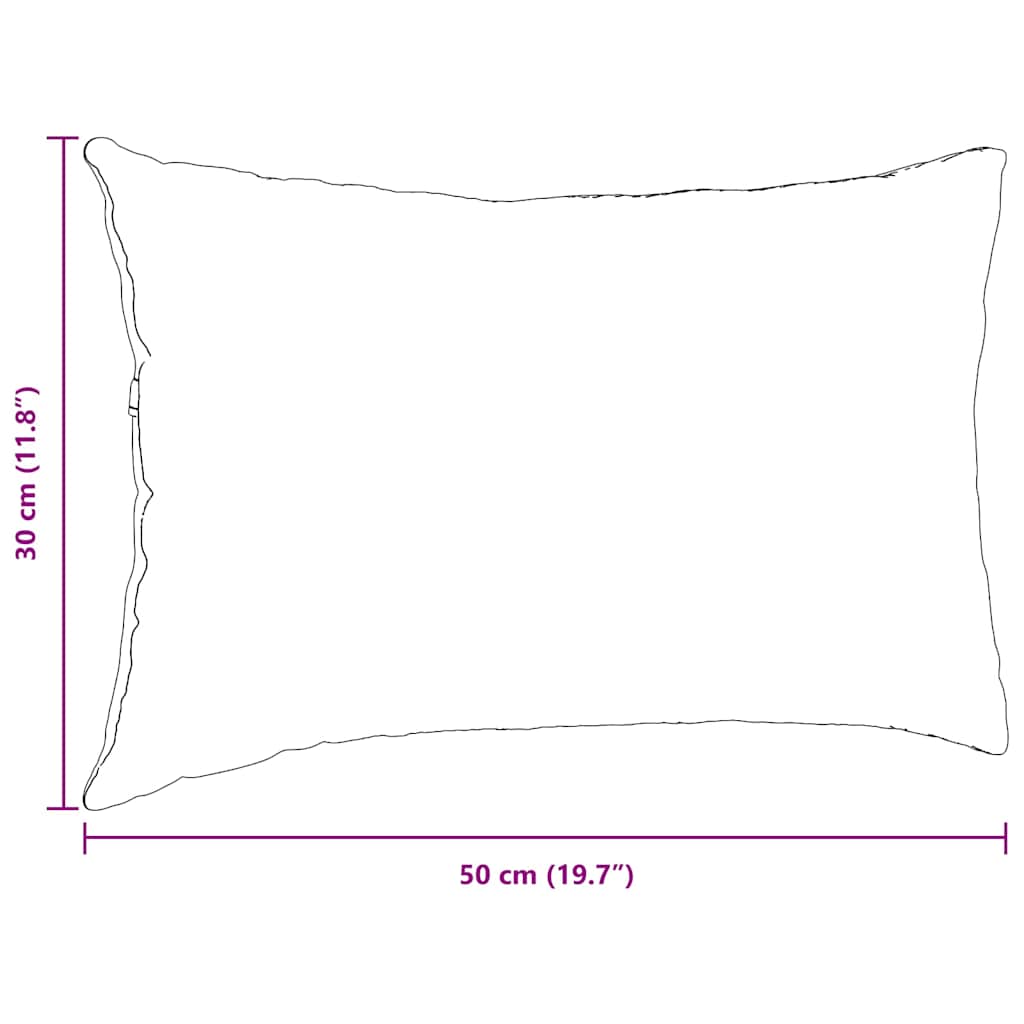 vidaXL Poduszki na sofę 2 pcs Ciemnoszary 50 x 30 cm tkanina