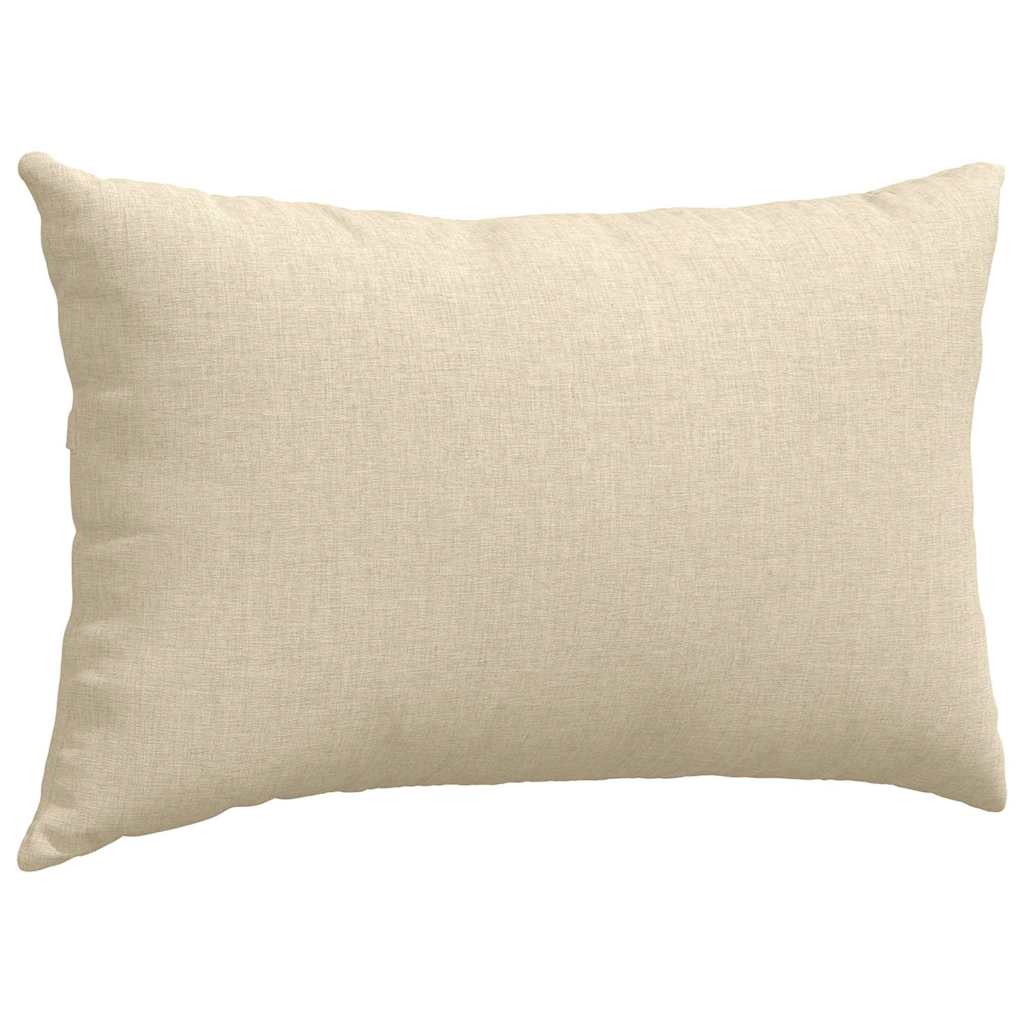 vidaXL Poduszki na sofę 2 pcs Kremowy 50 x 30 cm tkanina