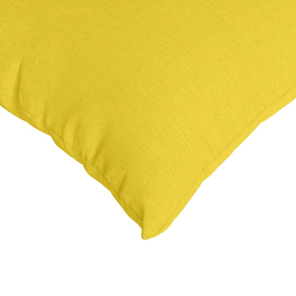 vidaXL Poduszki na sofę 2 pcs Jasnożółty 50 x 30 cm tkanina
