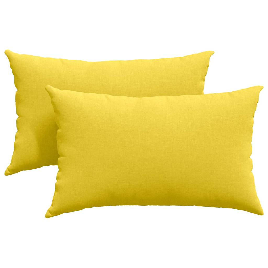 vidaXL Poduszki na sofę 2 pcs Jasnożółty 50 x 30 cm tkanina
