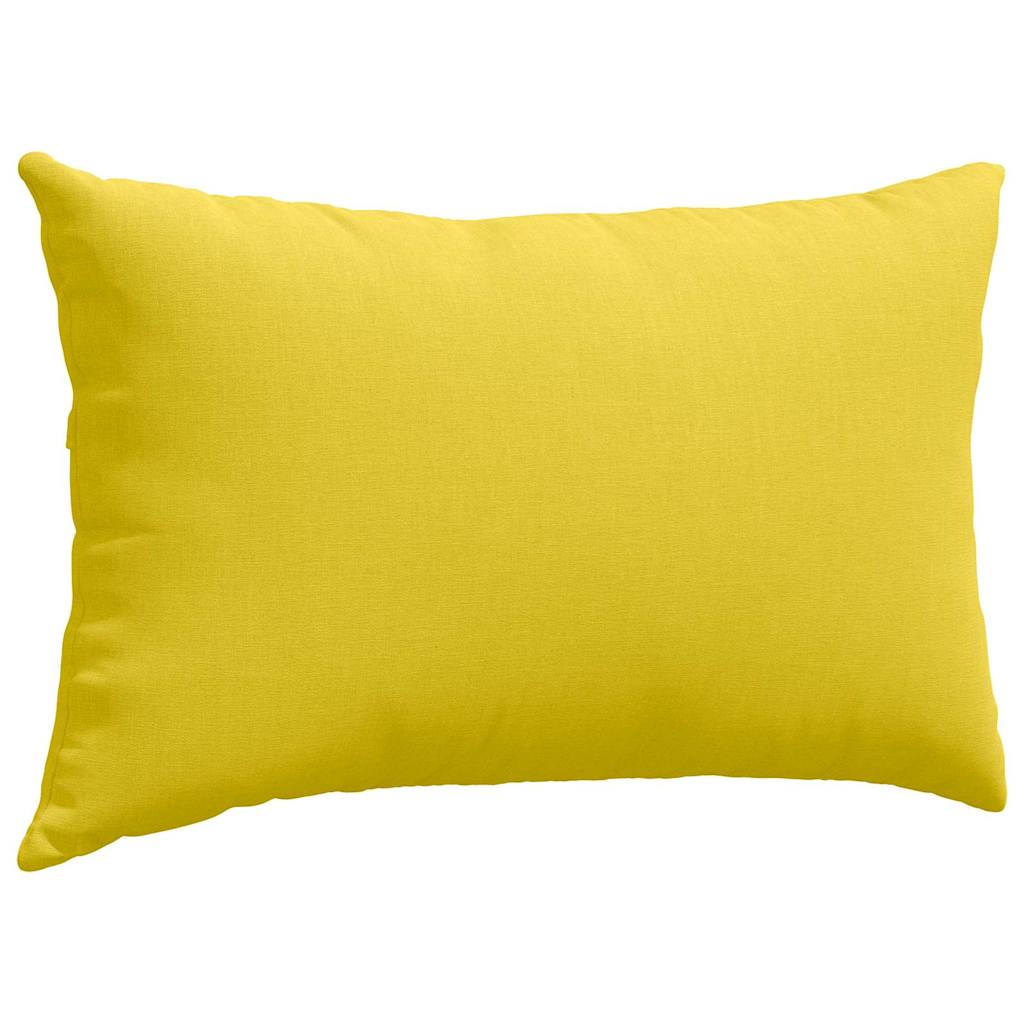 vidaXL Poduszki na sofę 2 pcs Jasnożółty 50 x 30 cm tkanina