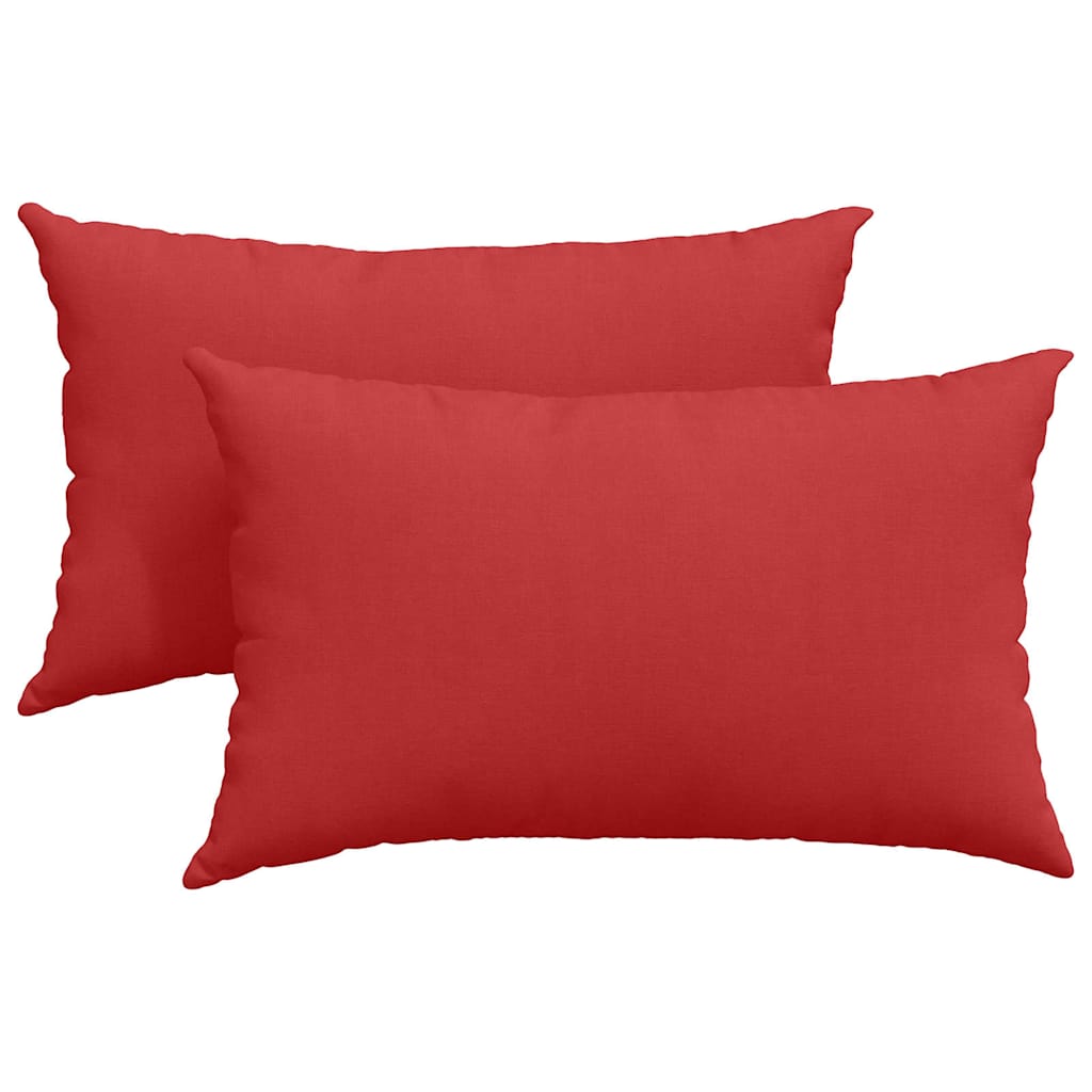 vidaXL Poduszki na sofę 2 pcs Czerwony 50 x 30 cm tkanina