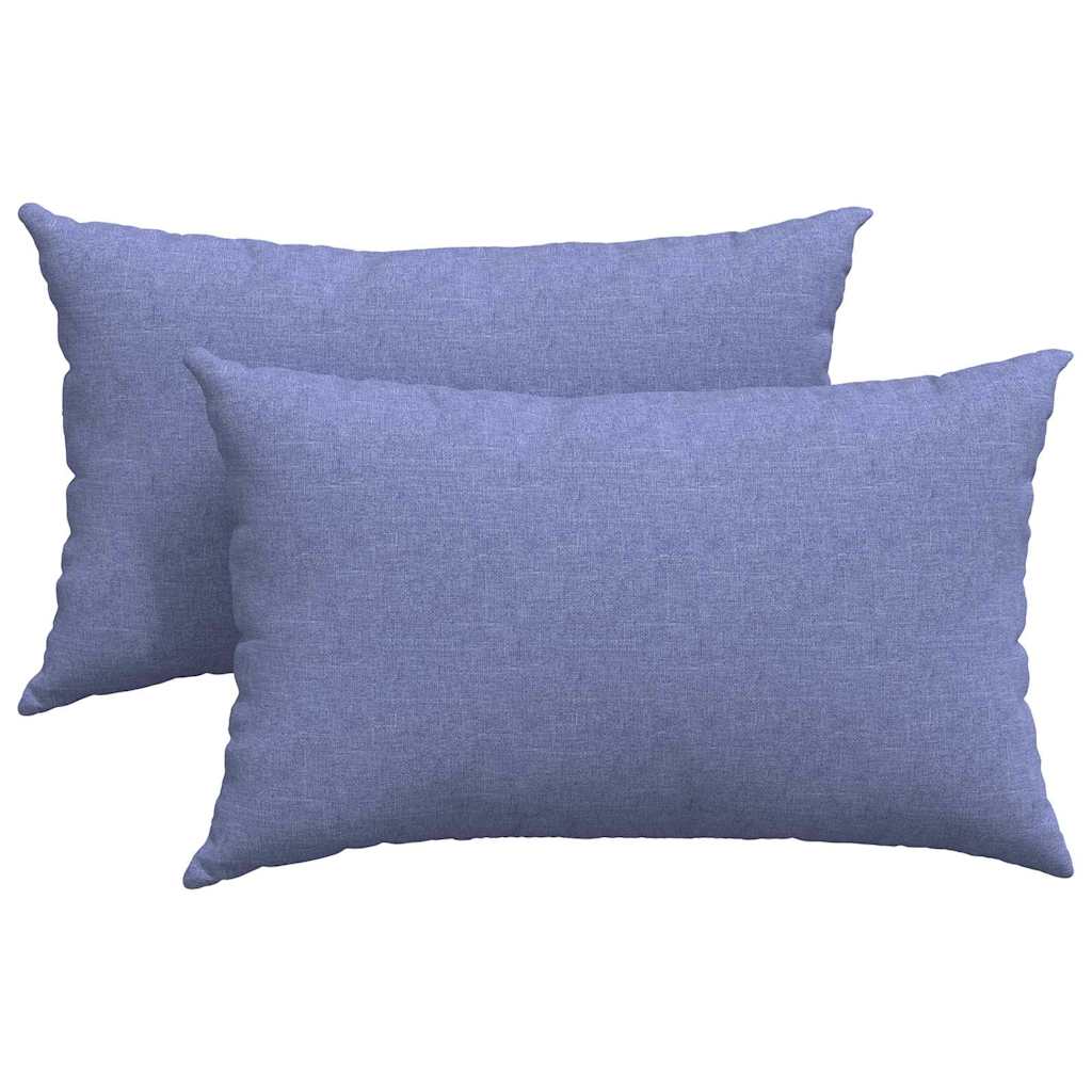 vidaXL Poduszki na sofę 2 pcs Niebieski dżins 50 x 30 cm tkanina