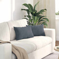vidaXL Poduszki na sofę 2 pcs ciemno szary 50 x 30 cm
