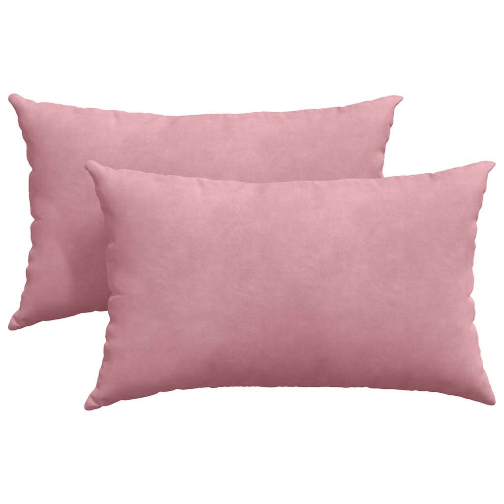 vidaXL Poduszki na sofę 2 pcs Różowy 50 x 30 cm Tkanina sztruksowa