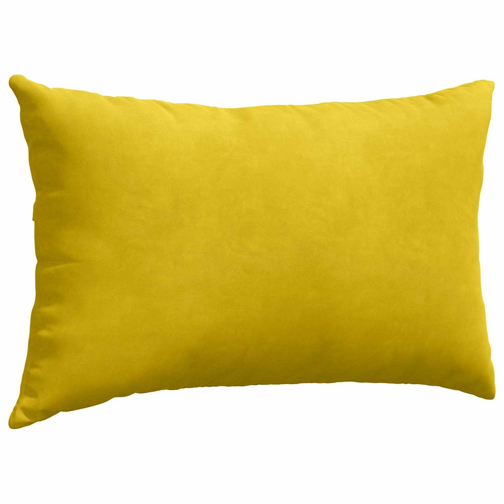 vidaXL Poduszki na sofę 2 pcs Żółty 50 x 30 cm Tkanina sztruksowa
