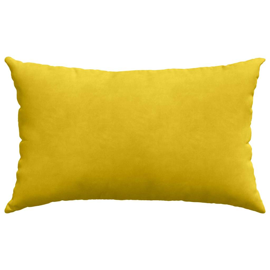 vidaXL Poduszki na sofę 2 pcs Żółty 50 x 30 cm Tkanina sztruksowa