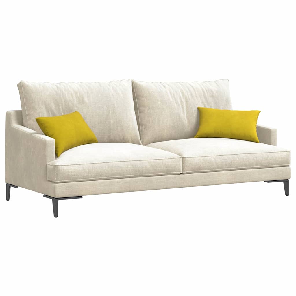 vidaXL Poduszki na sofę 2 pcs Żółty 50 x 30 cm Tkanina sztruksowa