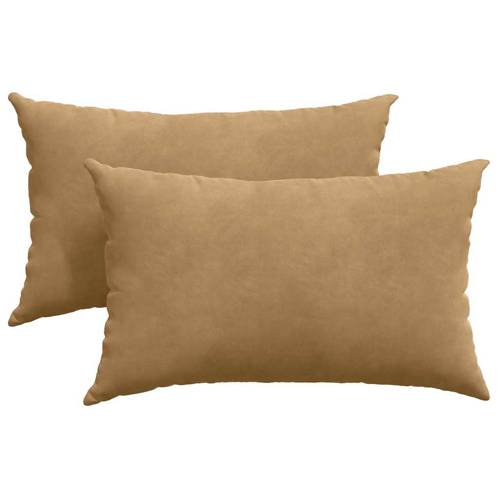 vidaXL Poduszki na sofę 2 pcs Brązowy 50 x 30 cm Tkanina sztruksowa