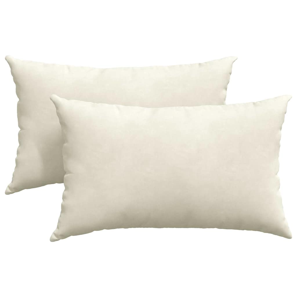 vidaXL Poduszki na sofę 2 pcs Kremowy 50 x 30 cm Tkanina sztruksowa