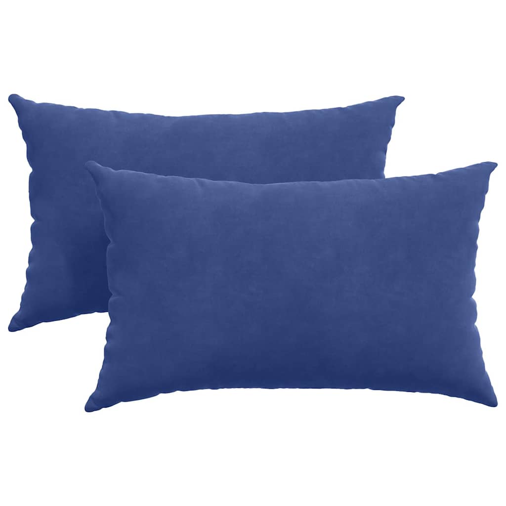 vidaXL Poduszki na sofę 2 pcs Niebieski policyjny 50 x 30 cm