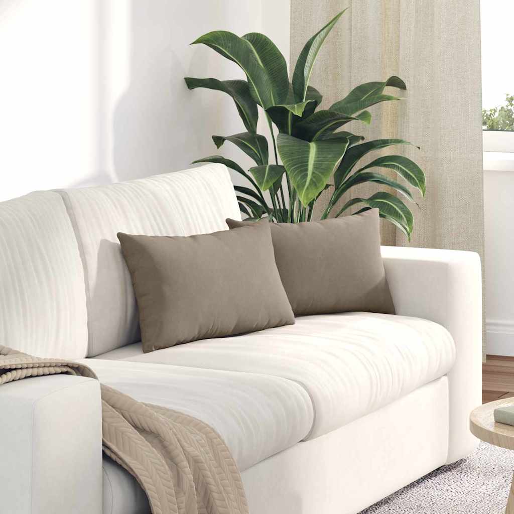 vidaXL Poduszki na sofę 2 pcs Ciemnoszary 50 x 30 cm tkanina