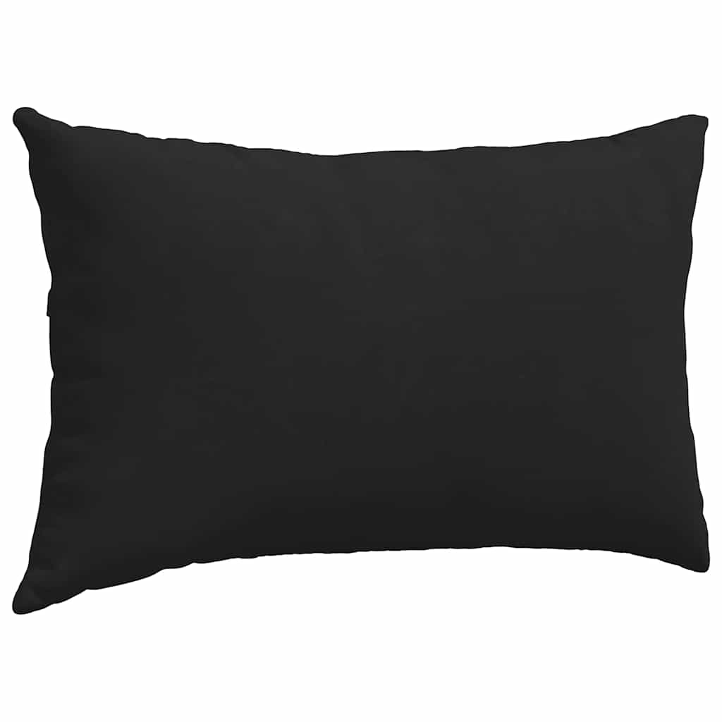 vidaXL Poduszki na sofę 2 pcs Czarny 50 x 30 cm tkanina