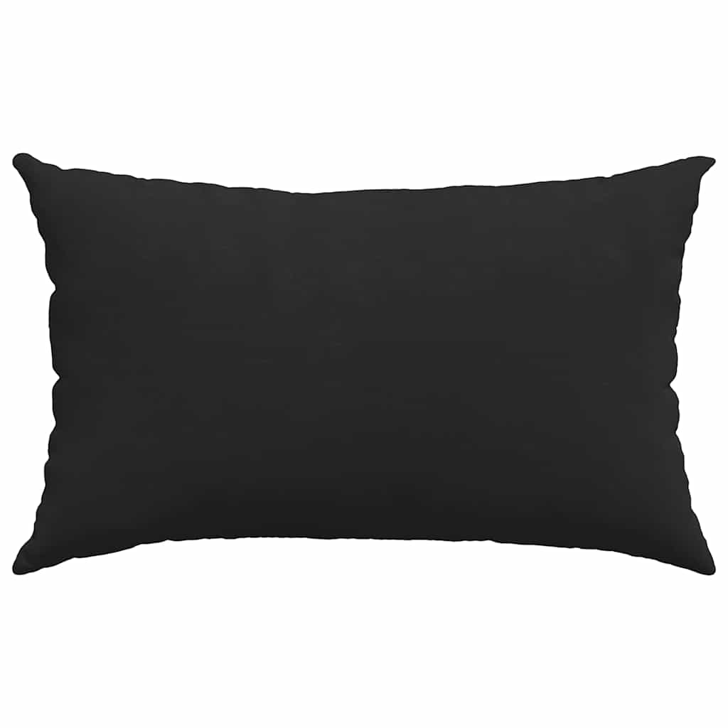 vidaXL Poduszki na sofę 2 pcs Czarny 50 x 30 cm tkanina