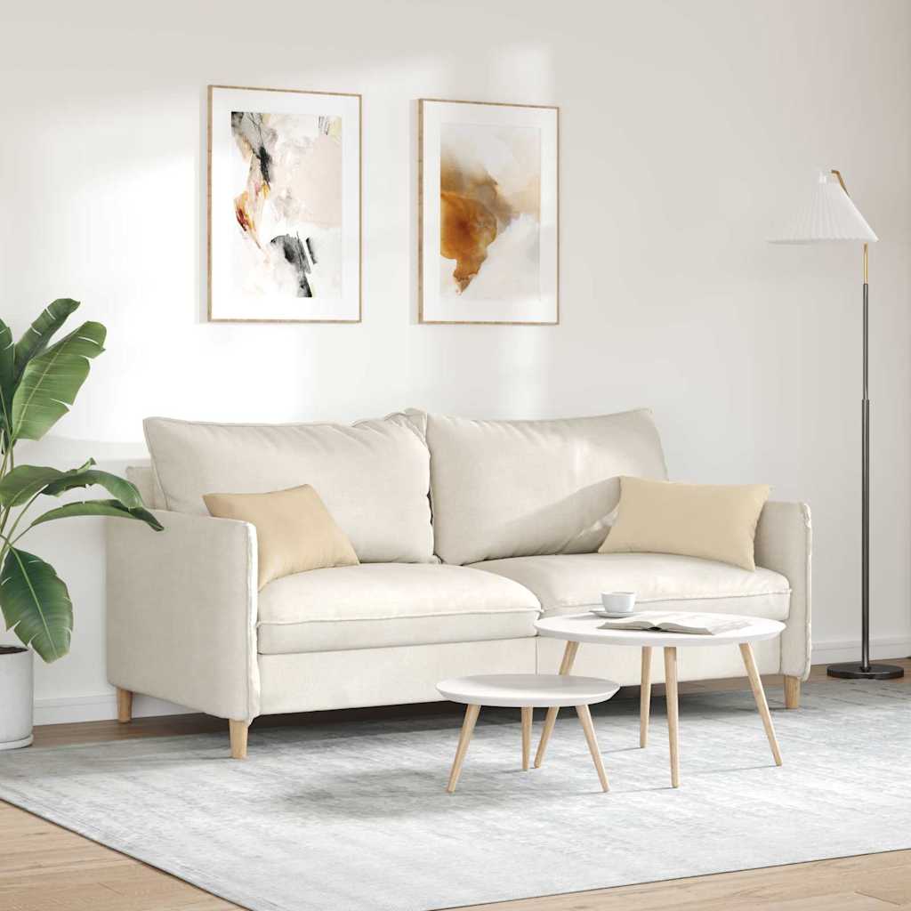 vidaXL Poduszki na sofę 2 pcs Kremowy 50 x 30 cm tkanina