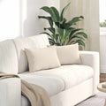 vidaXL Poduszki na sofę 2 pcs Beżowy 50 x 30 cm tkanina