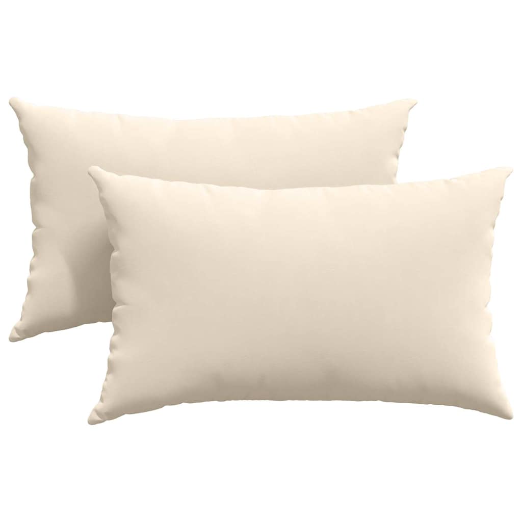 vidaXL Poduszki na sofę 2 pcs Beżowy 50 x 30 cm tkanina