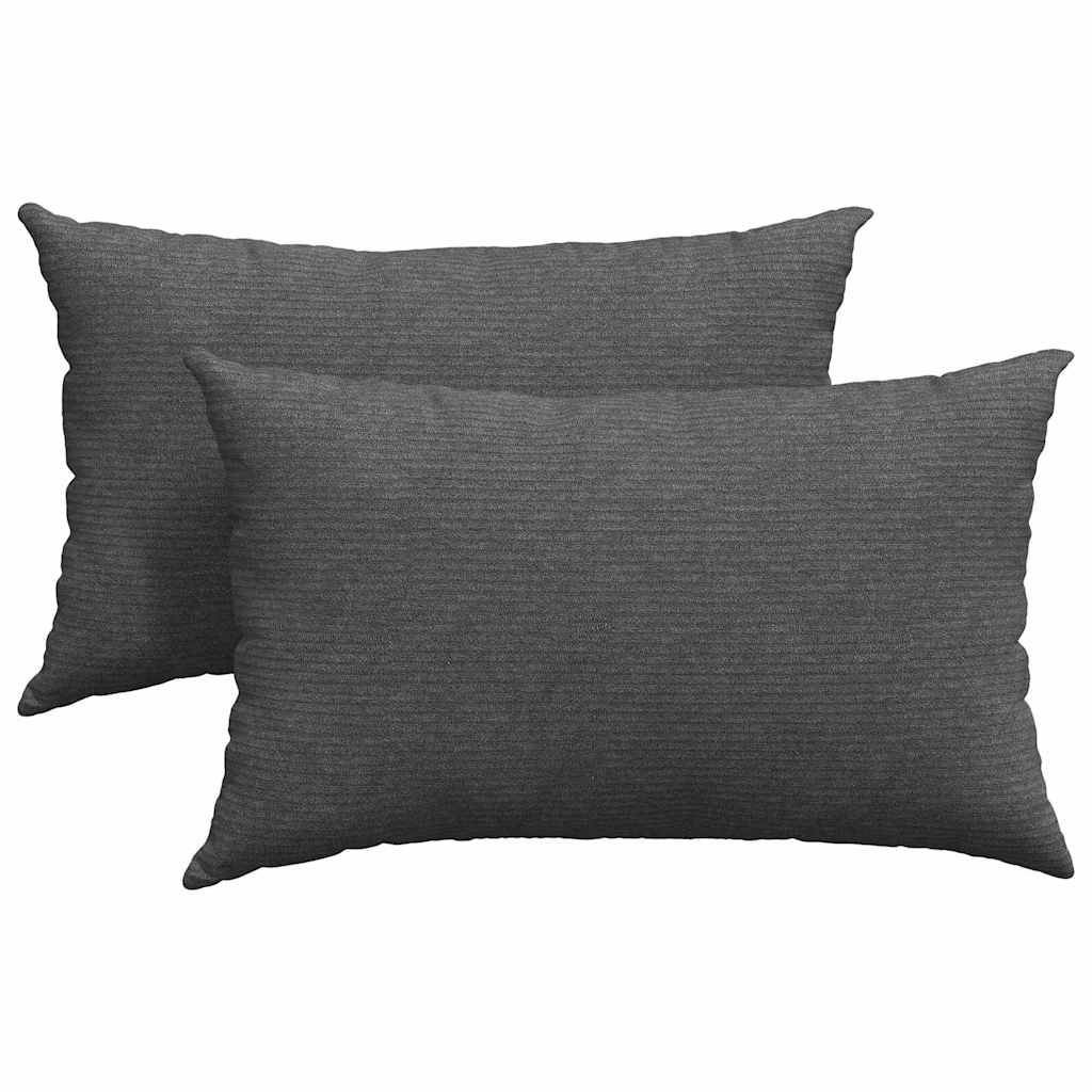 vidaXL Poduszki na sofę 2 pcs Ciemnoszary 50 x 30 cm