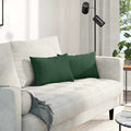 vidaXL Poduszki na sofę 2 pcs Ciemna zieleń 50 x 30 cm