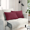 vidaXL Poduszki na sofę 2 pcs Czerwone wino 60 x 40 cm tkanina