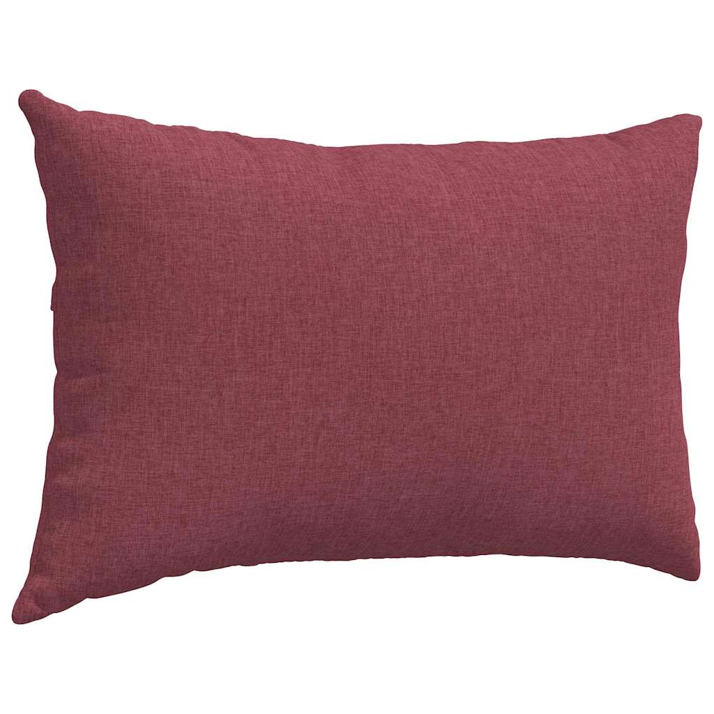 vidaXL Poduszki na sofę 2 pcs Czerwone wino 60 x 40 cm tkanina