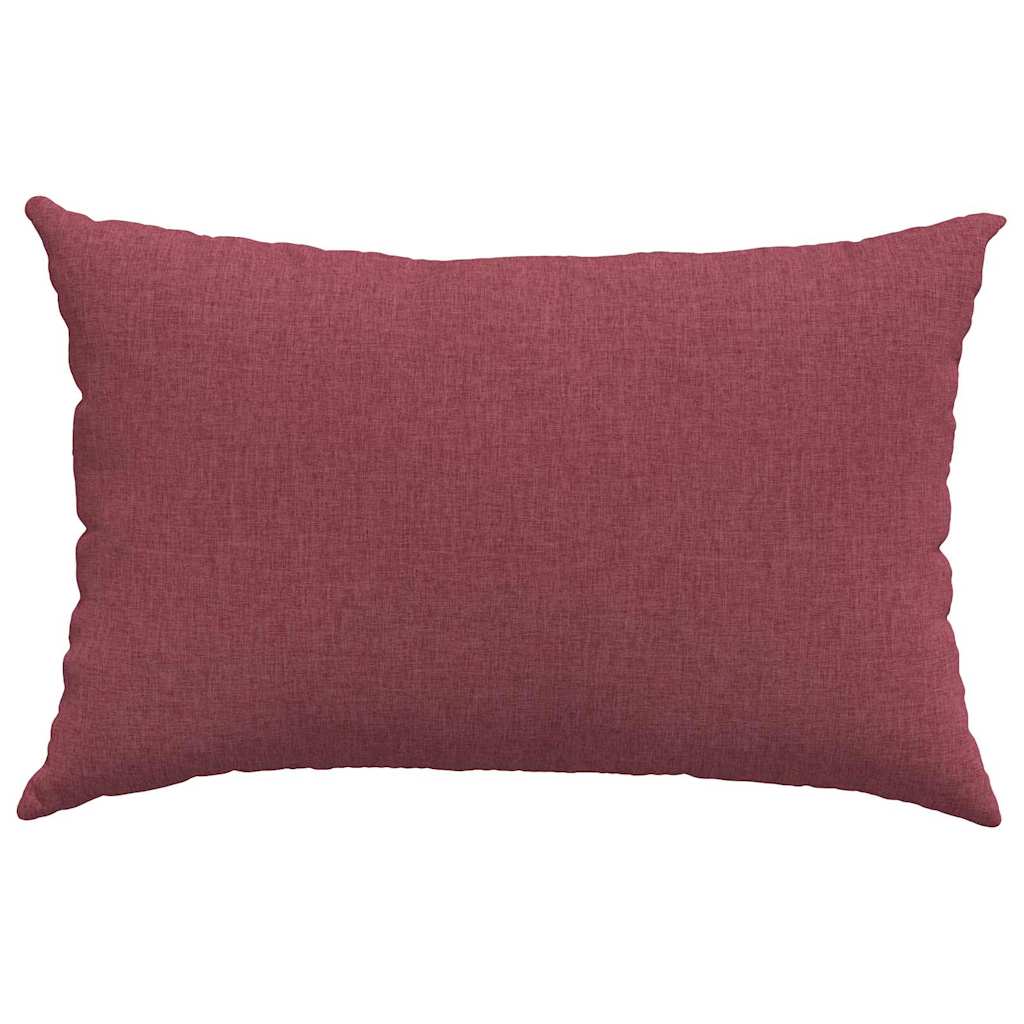 vidaXL Poduszki na sofę 2 pcs Czerwone wino 60 x 40 cm tkanina