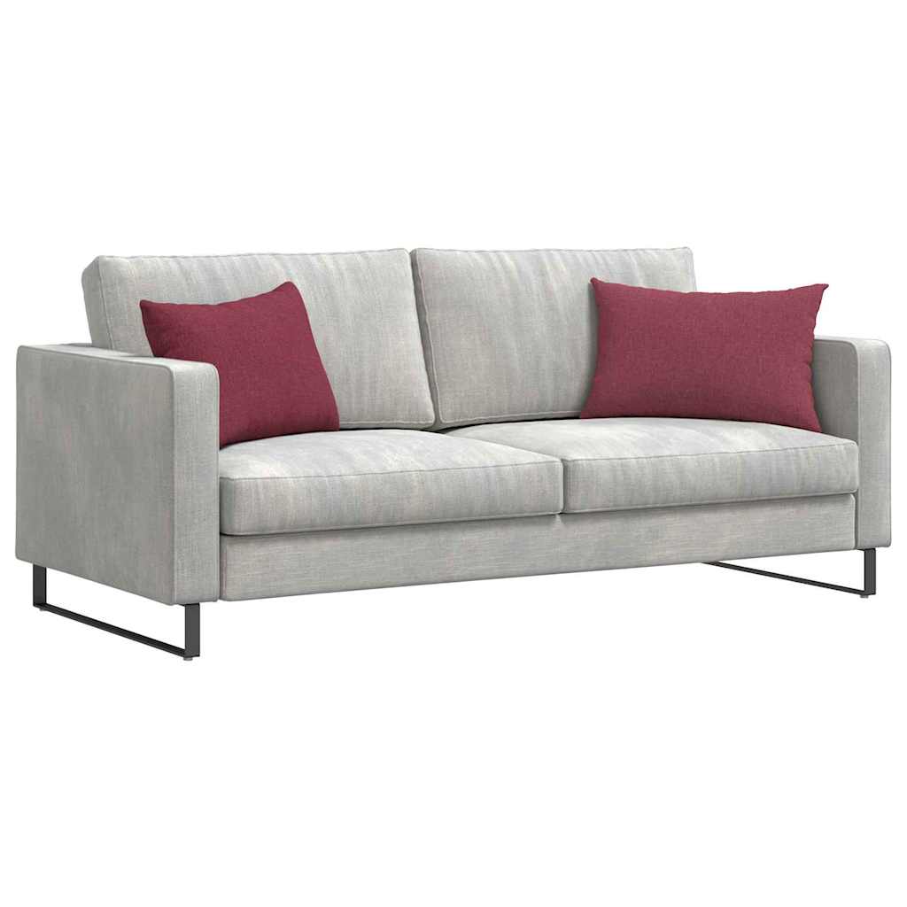 vidaXL Poduszki na sofę 2 pcs Czerwone wino 60 x 40 cm tkanina