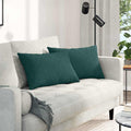 vidaXL Poduszki na sofę 2 pcs Ciemna zieleń 60 x 40 cm tkanina