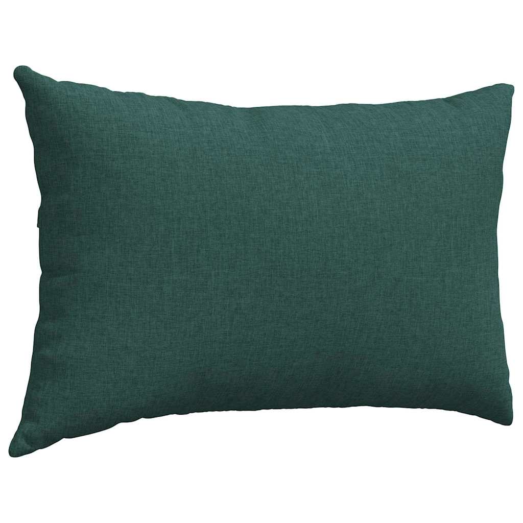 vidaXL Poduszki na sofę 2 pcs Ciemna zieleń 60 x 40 cm tkanina