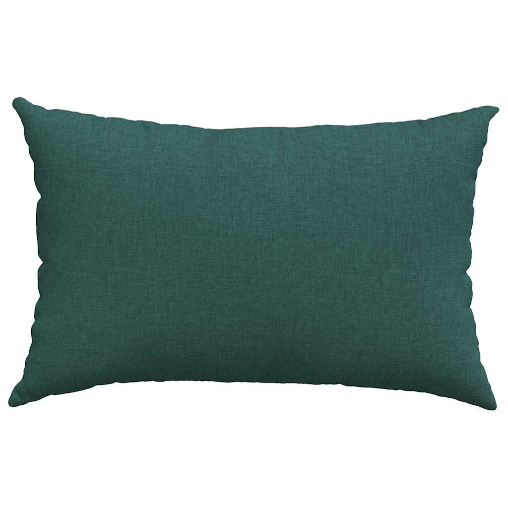 vidaXL Poduszki na sofę 2 pcs Ciemna zieleń 60 x 40 cm tkanina