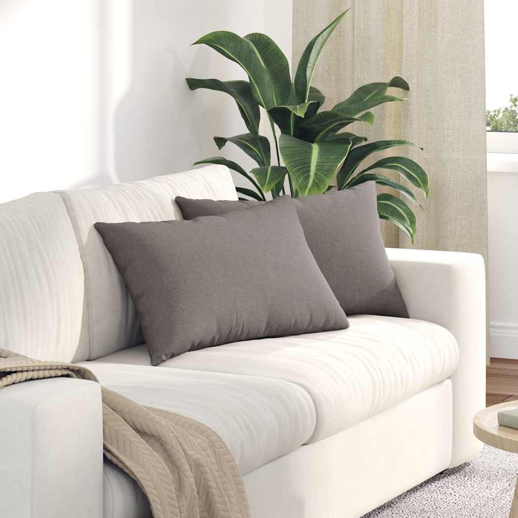 vidaXL Poduszki na sofę 2 pcs Ciemnoszary 60 x 40 cm tkanina