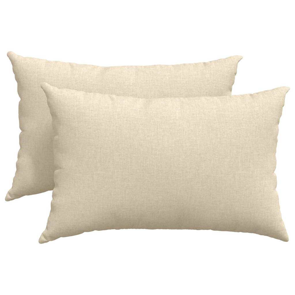 vidaXL Poduszki na sofę 2 pcs Kremowy 60 x 40 cm tkanina