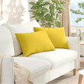 vidaXL Poduszki na sofę 2 pcs Jasnożółty 60 x 40 cm tkanina