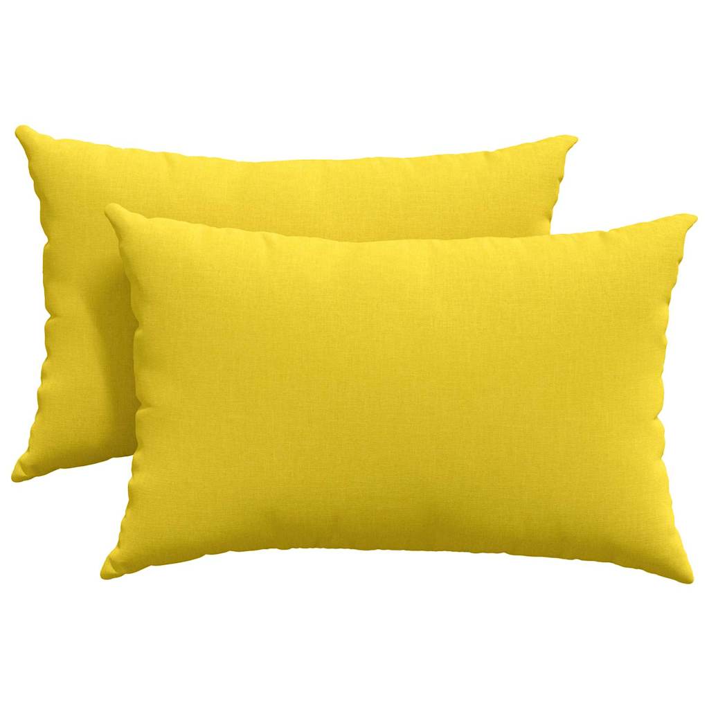 vidaXL Poduszki na sofę 2 pcs Jasnożółty 60 x 40 cm tkanina