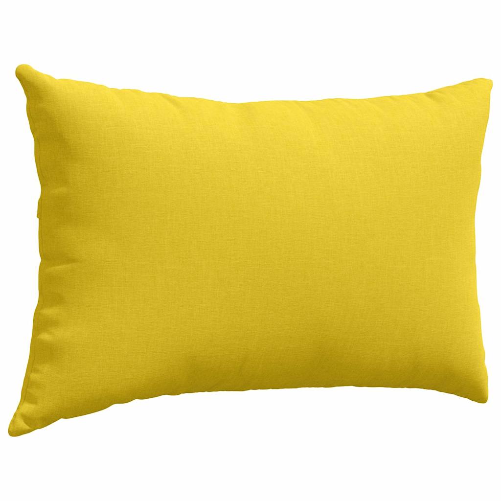 vidaXL Poduszki na sofę 2 pcs Jasnożółty 60 x 40 cm tkanina